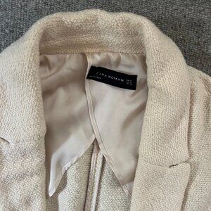 ZARA Cream Soft & Cozy Blazer